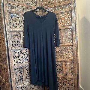 Eileen Fisher Black V-Neck Dress size XS but will fit up to a 12
